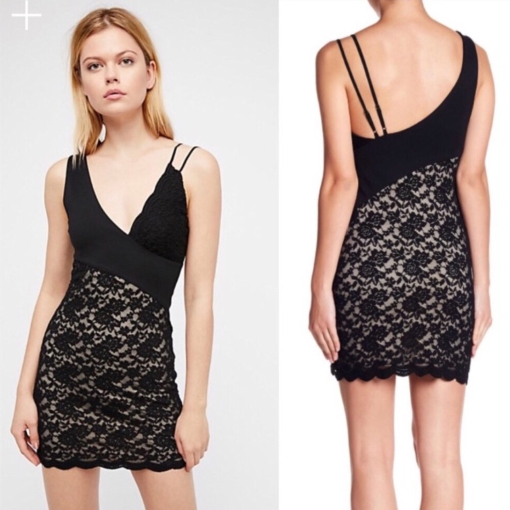Free People Lower East Side Lace Mini Dress